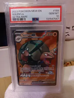 Golem ex 189/165 Sv: Scarlet & Violet 151 Holo Pokemon PSA 10 Gem Mint!!! - Image 2