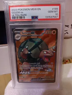 Golem ex 189/165 Sv: Scarlet & Violet 151 Holo Pokemon PSA 10 Gem Mint!!! - Image 3