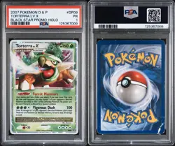 2007 POKEMON DIAMOND & PEARL BLACK STAR PROMO HOLO #DP09 TORTERRA LV.X PSA 1 - Image 3