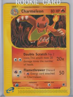 2002 CHARMELEON 73/165 POKEMON EXPEDITION BASE SET STAGE 1 UNCOMMON FIRE LP - Image 1