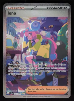 Iono 237/091 SV: Paldean Fates Special Illustration Rare Pokemon TCG Card NM - Image 1