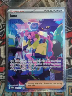 Iono 237/091 Special Illustration Rare Paldean Fates Near Mint Pokemon - Image 1