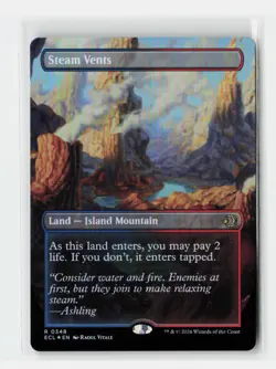 Steam Vents Lorwyn Eclipsed FOIL Borderless Magic The Gathering MTG Card - Image 1