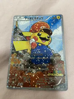 CUSTOM MADE Super Mario Poncho Pikachu 294/XY-P Fan Art Card Japanese - Image 1