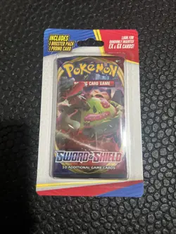 Pokemon Sword & Shield Factory Sealed Booster Pack +1 Promo Card - Image 1