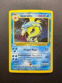 Gyarados 6/102 Base Set Holo Rare Pokemon Card 1999 WOTC - Image 1