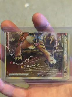 Pokemon TCG Entei and Raikou Unleashed Holo Card 91/95 Legend Series - Image 1