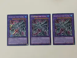 Yugioh - Egyptian God Slime x 3 - 1st Edition Secret Rare NM - Free Holo Card A - Image 1