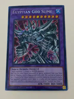 Yugioh - Egyptian God Slime x 3 - 1st Edition Secret Rare NM - Free Holo Card A - Image 2