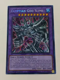 Yugioh - Egyptian God Slime x 3 - 1st Edition Secret Rare NM - Free Holo Card A - Image 4