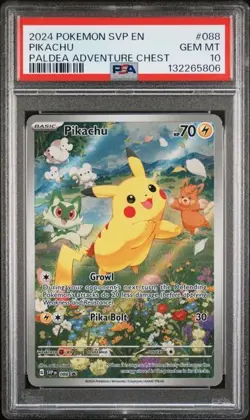 Pokemon Pikachu #88 Black Star Promo English 2024 SV Paldea PSA GEM MINT 10 - Image 1