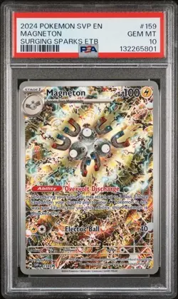 2024 POKEMON SVP EN-SV BLACK STAR PROMO #159 MAGNETON PSA 10 - Image 1