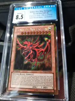 Slifer The Sky Dragon Cgc 8.5 2014 Yugioh Premium Gold PGLD-EN032 1st Edition SR - Image 2