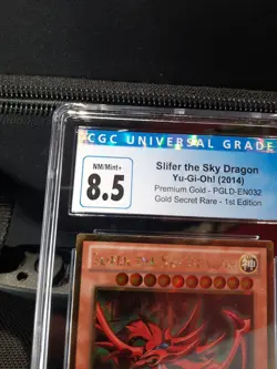 Slifer The Sky Dragon Cgc 8.5 2014 Yugioh Premium Gold PGLD-EN032 1st Edition SR - Image 4