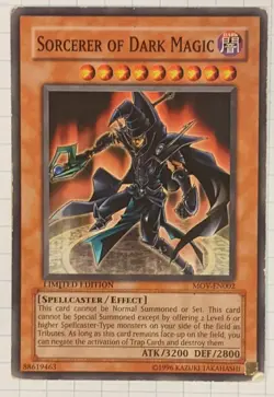 Sorcerer of Dark Magic MOV-EN002 MP Common Movie Promo YuGiOh limited Ed - Image 1