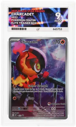 Pokemon Charcadet 22 Pokemon Center Stamped Black Star Promo Graded ACE 9 (B) - Image 1