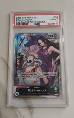 PSA 10 Boa Hancock (2025 PSA Magazine Promo) OP07-038 One Piece Promo Card Foil - Image 1