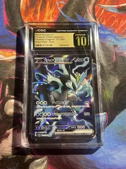 CGC 10 Pristine Black Kyurem ex 077/064 SR Paradise Dragona sv7a Pokemon Card - Image 1