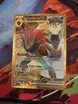 Pokemon TCG N's Zoroark EX Journey Together Hyper Rare Gold Card 189/159 - Image 2
