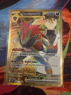 Pokemon TCG N's Zoroark EX Journey Together Hyper Rare Gold Card 189/159 - Image 4