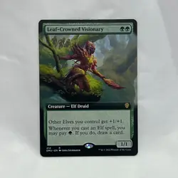 Leaf-Crowned Visionary (Extended Art) - Dominaria United (DMU)(414) - MTG - Image 1