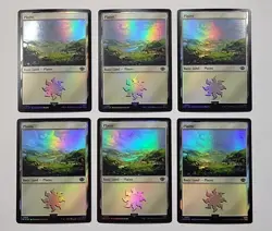 MTG LORD OF THE RINGS BASIC LAND PLAINS LTR 0263 COMMON FOIL x6 - Image 1