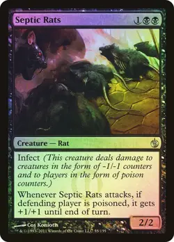 Mirrodin Besieged MTG FOIL Septic Rats Magic - Image 1