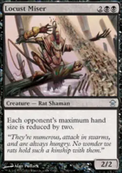 MTG Locust Miser, Saviors of Kamigawa, Heavily Played, English - Image 1