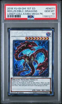 Yu-Gi-Oh! Beelze of the Diabolic Dragons LCKC-EN071 1st Edition PSA 10 Gem Mint - Image 1