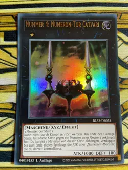 Yugioh Nummer 4: Numeron-Tor Catvari BLAR-DE025 Ultra Rare - Image 1