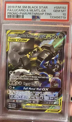 lucario melmetal gx sm192 pokemon promo psa 10 - Image 1