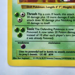 Nidoking 11/102 Holo Shadowless Pokemon TCG Base Set LP/NM Vintage 1999 Card - Image 5