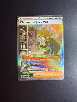Clemonts Quick Wit 243/191 - Pokemon TCG Surging Sparks Special Illustration NM - Image 1
