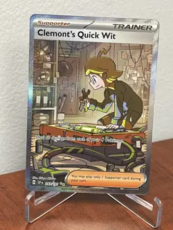 Clemonts Quick Wit 243/191 - Pokemon TCG Surging Sparks Special Illustration NM - Image 1