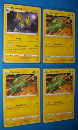3x Manectric 059/189, 4x Electrike 058/189 Pokemon card Darkness Ablaze NM - Image 1