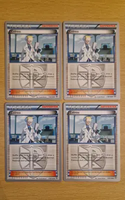 Pokemon TCG Plasma Storm World Championship 2014 Colress Trainer Card x4 - Image 1