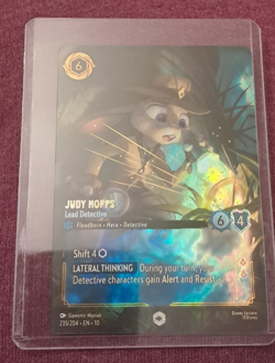 Disney Lorcana Foil Card - Judy Hopps Lead Detective enchanted 235 - Whispers x1 - Image 2