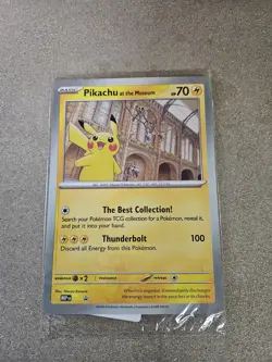 IN HAND Pikachu At The Museum Jumbo Pokemon Card (International shippping) - Image 1