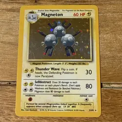 Magneton 9/102 Pokemon Card Holo WOTC Base Set - Image 1