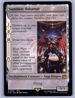 Summon: Bahamut- Final Fantasy Magic the Gathering- M 0001- Non Foil- Mythic NM - Image 1