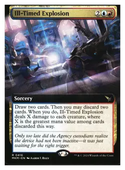 Ill-TImed Explosion (extended art) murders at kalov manor MTG - NM+ - Image 1