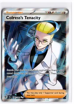 2024 TCG Pokemon #087 Colress's Tenacity 087/064 Holo Shrouded Fable Trainer - Image 1