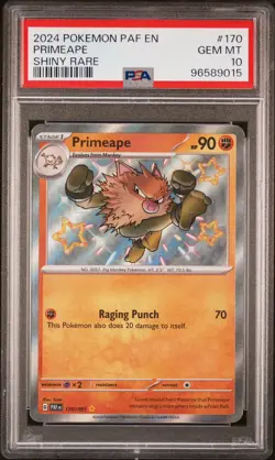 2024 Pokemon PAF En-Paldean Fates Shiny Rare #170 Primeape PSA 10 - Image 1