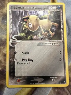 Meowth 71/110 - Pokemon TCG EX Holon Phantoms 2006 MP FREE SHIPPING - Image 1