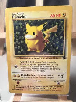 Pokemon Pikachu Card #1 Black Star Rare Promo WOTC Vintage NM - Image 1