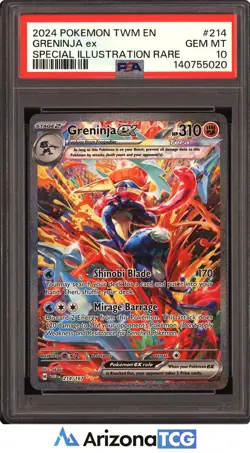 Pokemon 2024 Greninja ex 214/167 SIR Twilight Masquerade GEM MINT PSA 10 - Image 1