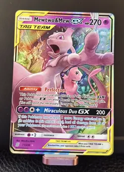 Mewtwo & Mew GX #71/236 -Unified Minds-Tag Team- Holo Pokemon - Image 1