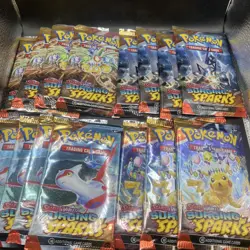 Pokemon TCG Scarlet & Violet Surging Sparks Booster Pack Lot (15) New & Sealed - Image 1