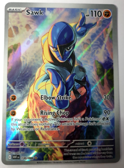 Pokemon: White Flare - Sawk - Illustration Rare - NM 130/086 - Image 1