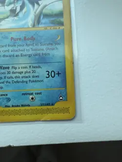 Pokemon Card - Suicune Aquapolis 37/147 Non Holo Rare HP - Image 5